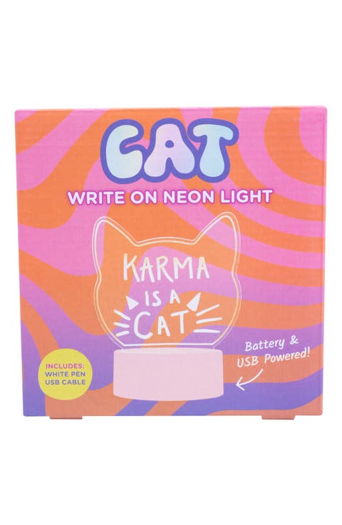 Write-On Neon Cat Light
