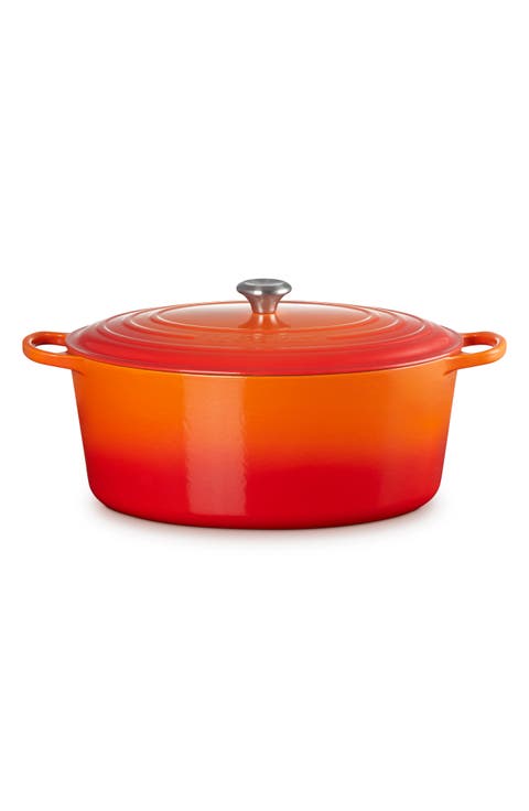 Signature 15 1/2-Quart Oval Enamel Cast Iron French/Dutch Oven