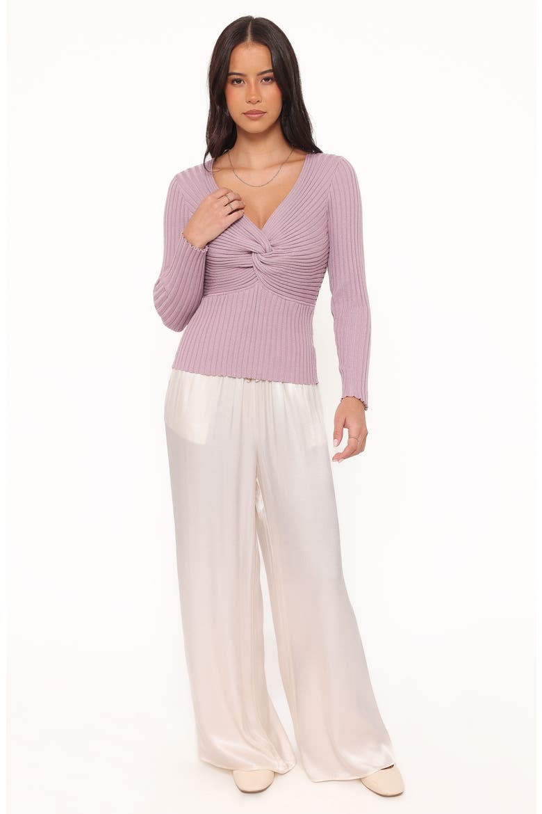 Demi Twist Rib Sweater, Alternate, color, LAVENDER