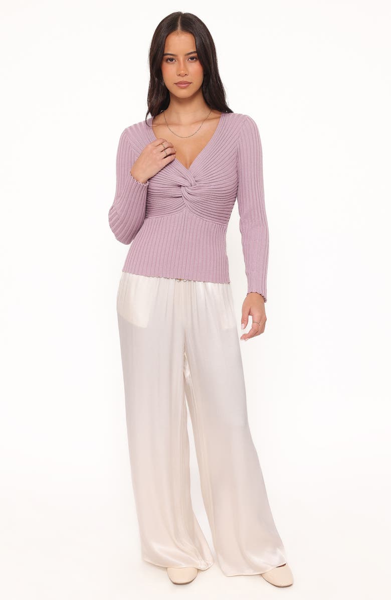 Petal & Pup Demi Twist Rib Sweater, Alternate, color, Lavender