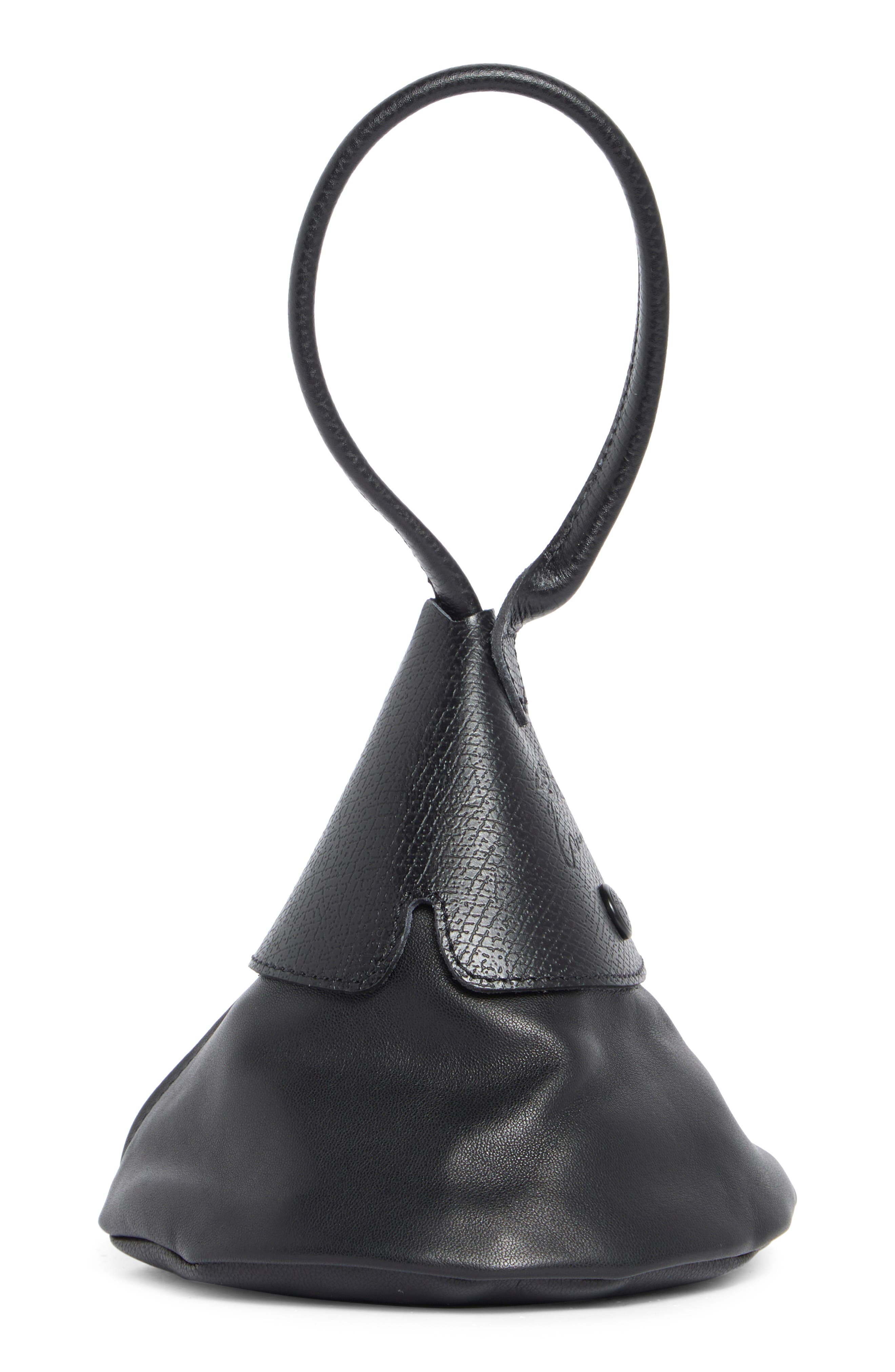 Longchamp x Nendo Small Cone Bag, Alternate, color, Black