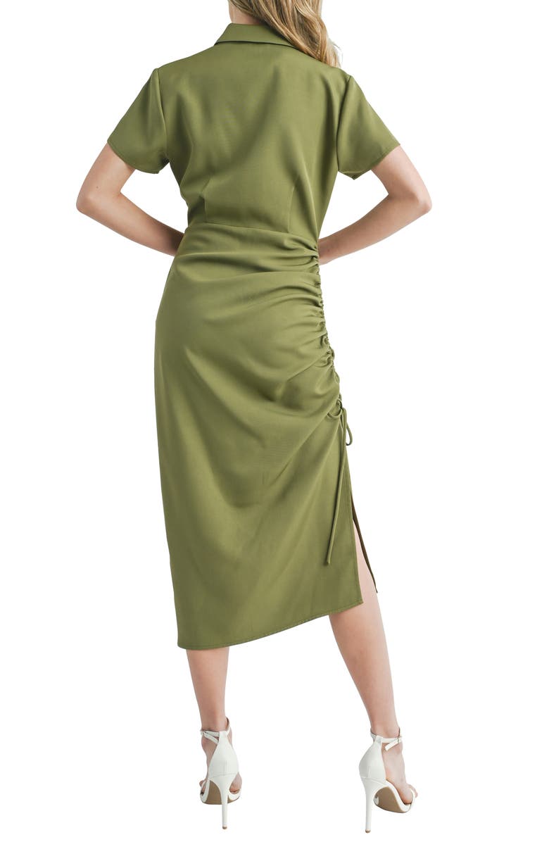 Mila Mae Wrap Front Midi Dress, Alternate, color, 