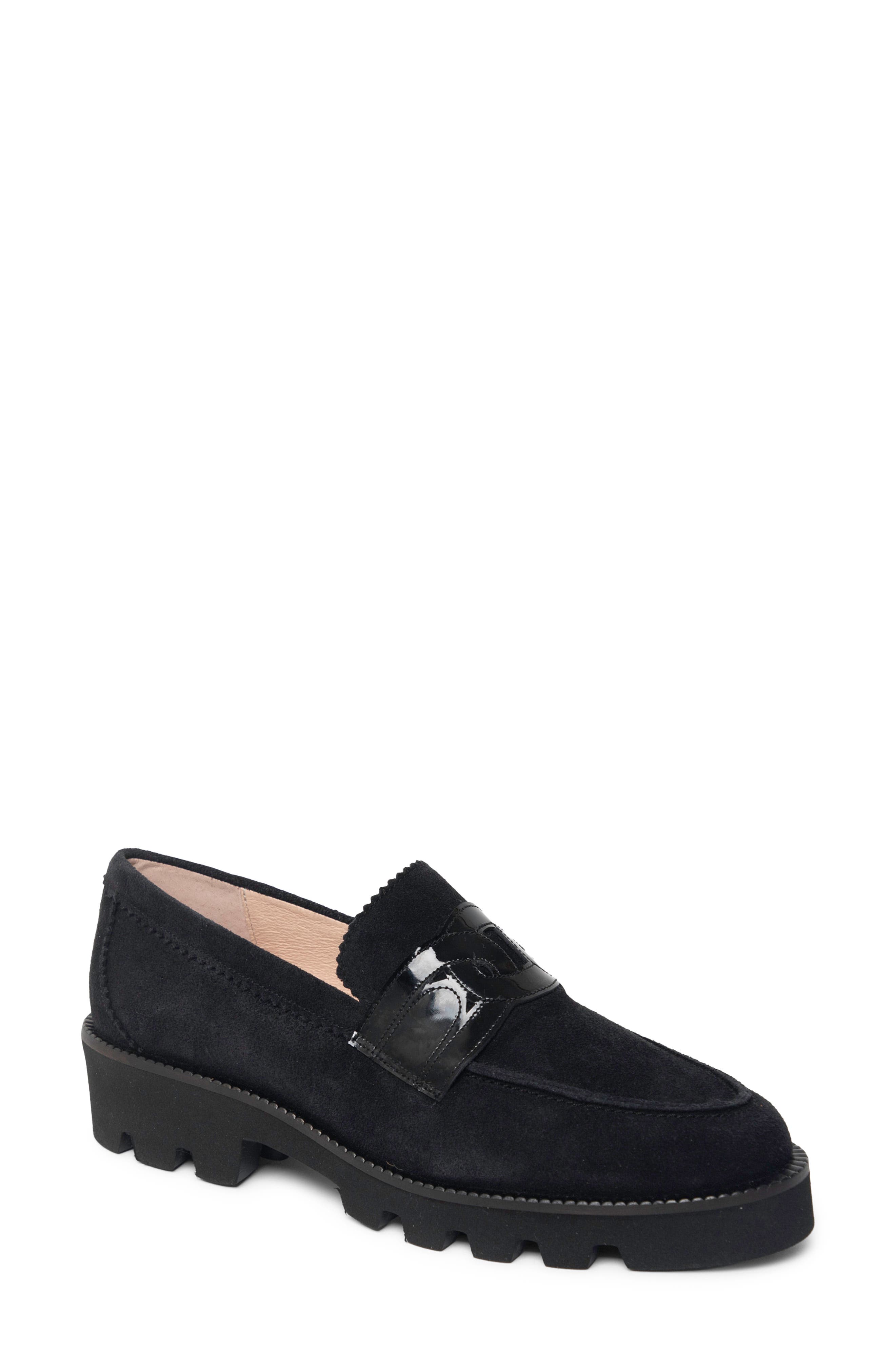 Boca Lug Loafer, Main, color, BLACK SUEDE