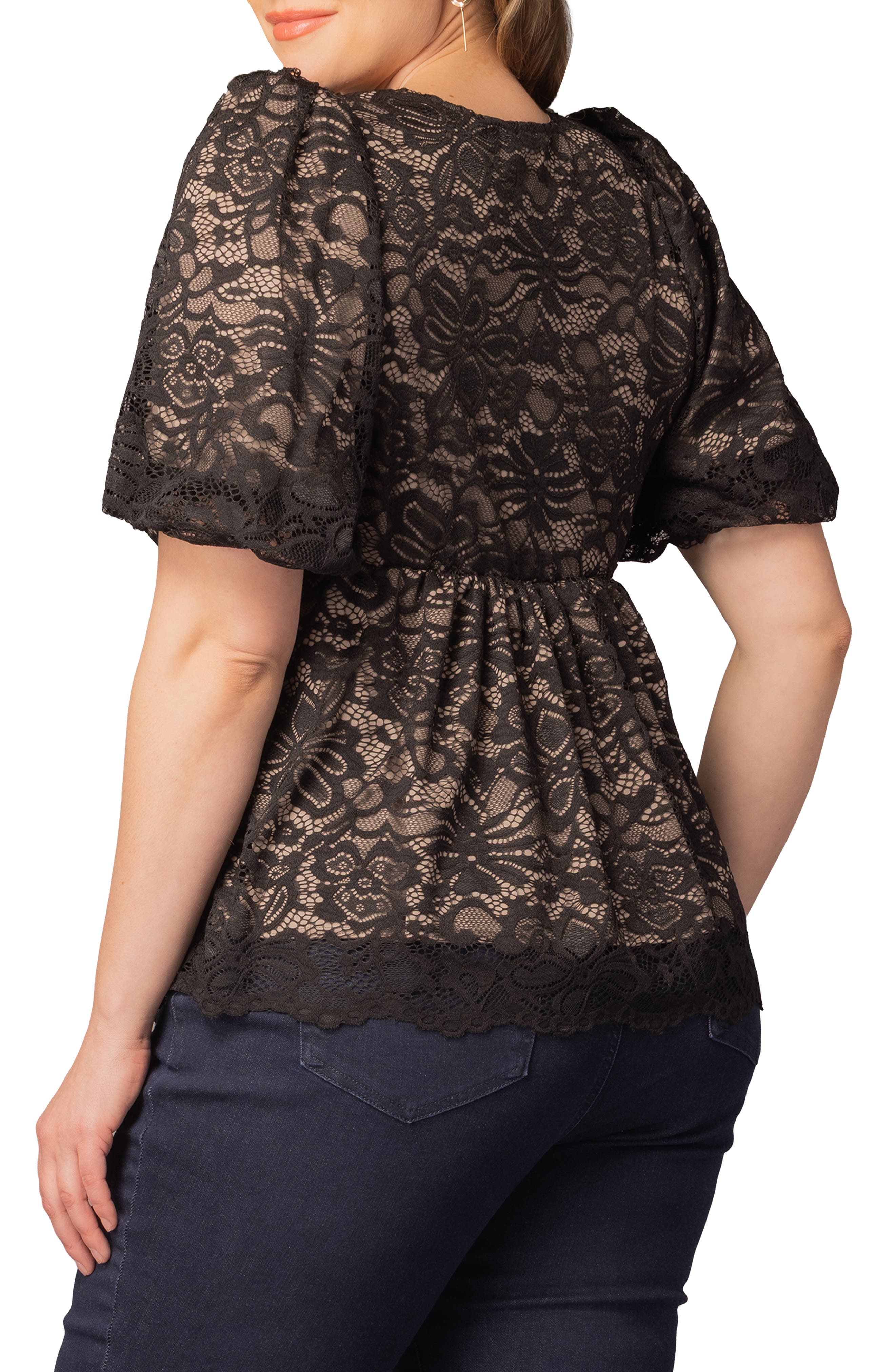 Winsome Puff Sleeve Lace Top - image 2