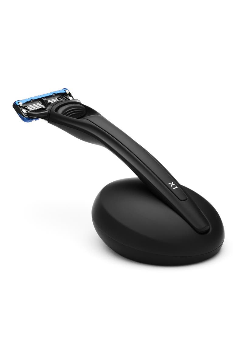 X1 Matte Red Razor and Stand Set, Alternate, color, MATTE BLACK