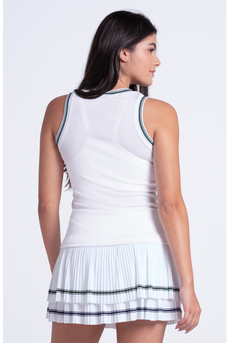 Preppy Court Tank, Alternate, color, White