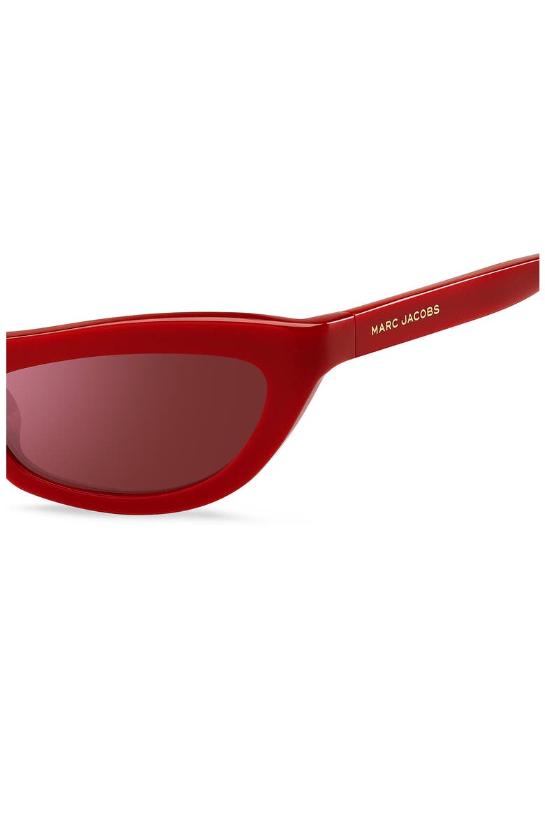 54mm Cat Eye Sunglasses, Alternate, color, RED