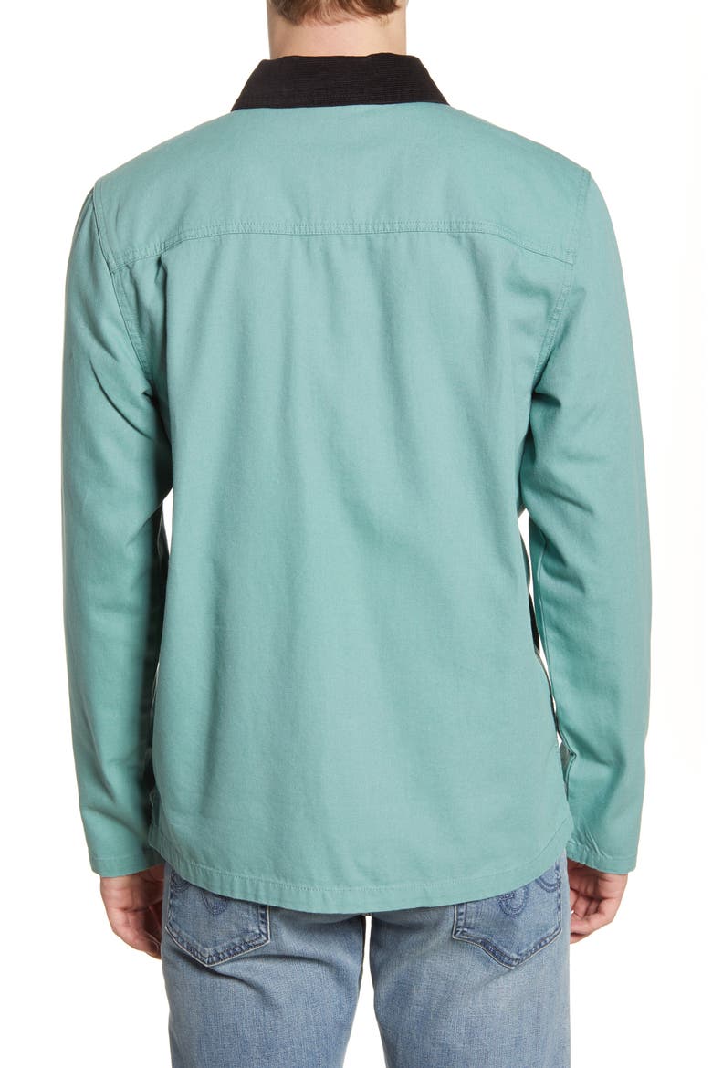 Drill Canvas Chore Coat, Alternate, color, OIL BLUE