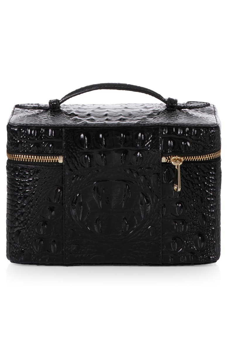 Brahmin Charmaine Croc Embossed Leather Train Case, Alternate, color, 