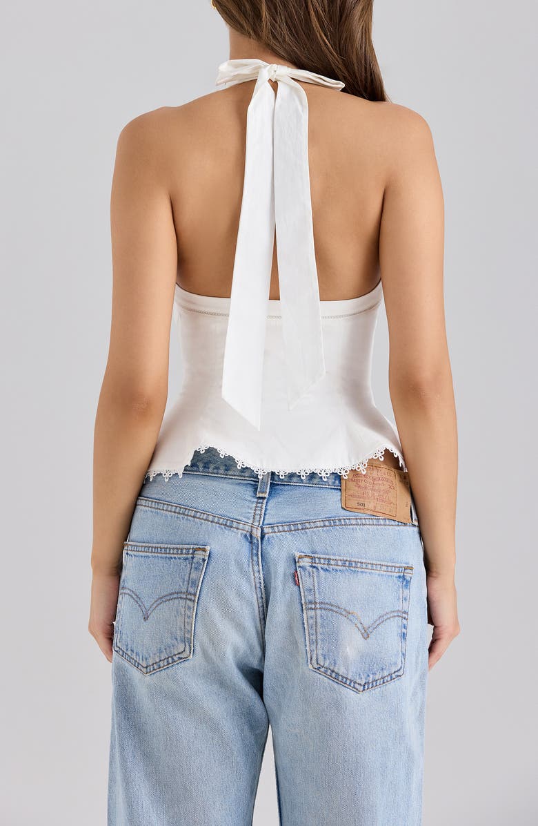 HOUSE OF CB Elana Halter Top, Alternate, color, White