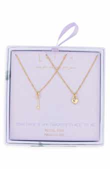 Leith Together Is My Favorite Place To Be Set of 2 You & Me Lock Key Pendant Necklaces