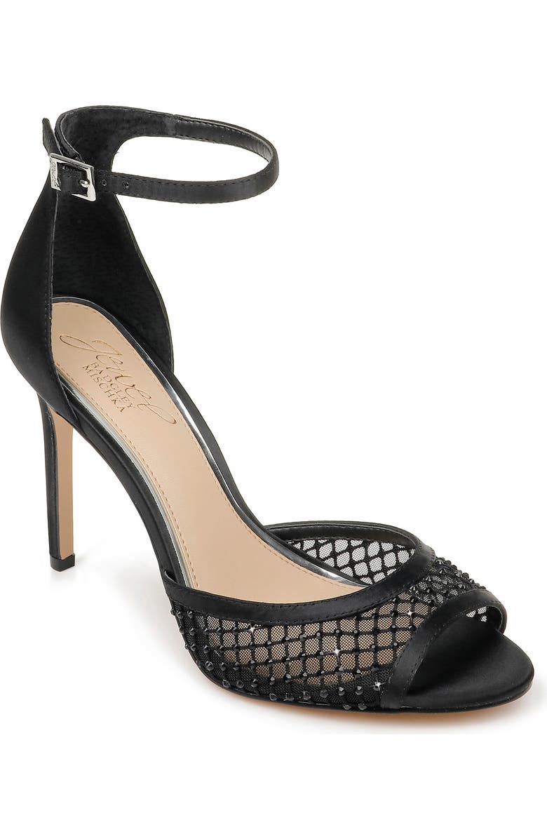 Jewel Badgley Mischka Crystal Embellished Sandal, Main, color,