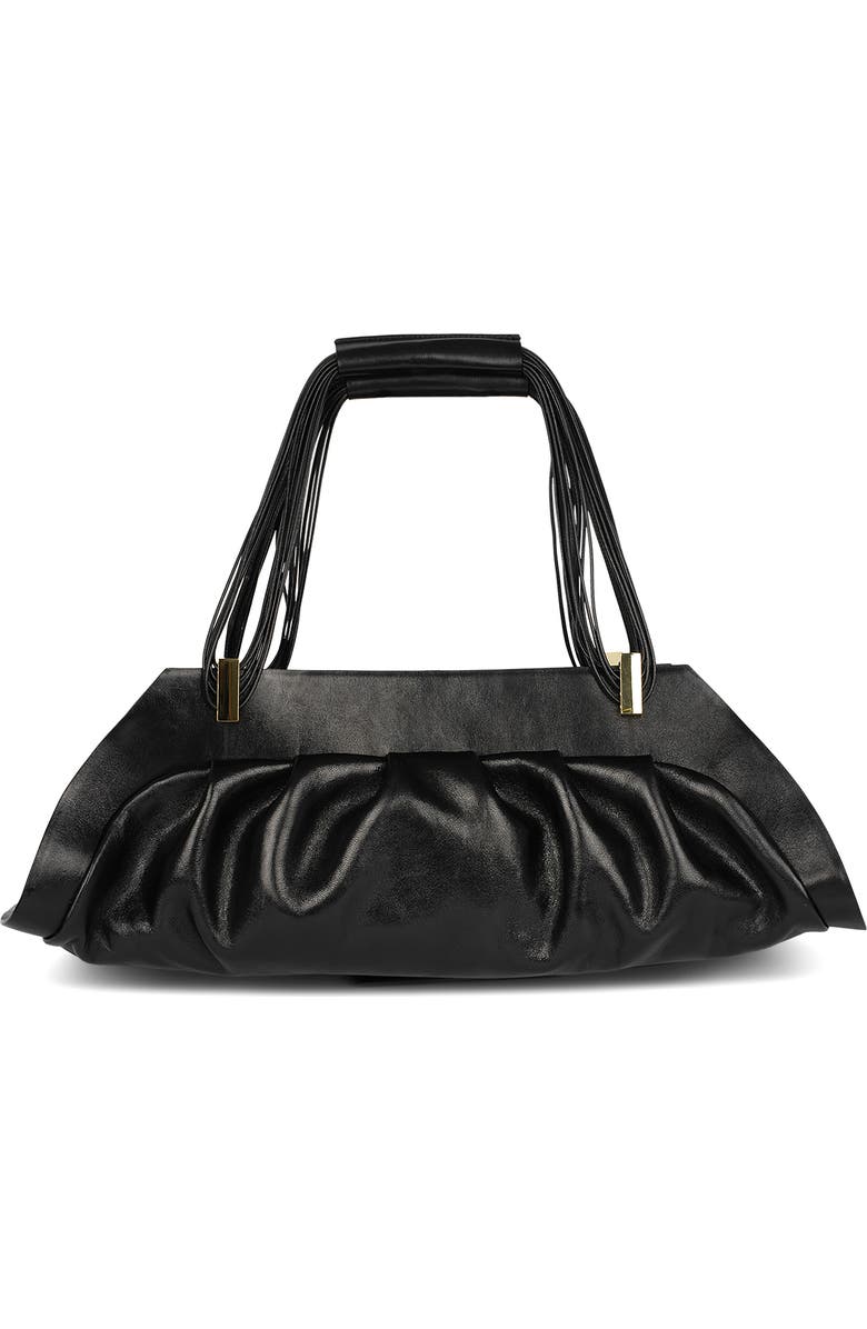 Jeffrey Campbell Mothership Leather Handbag, Main, color, Black