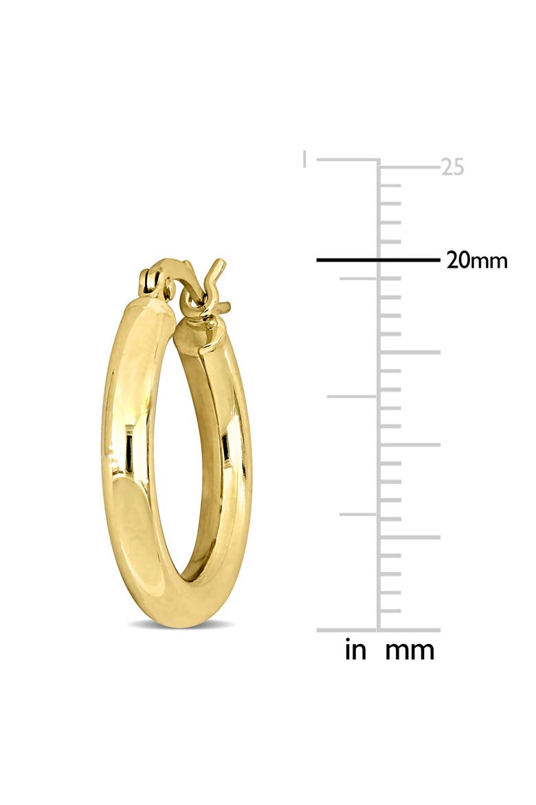 10K Gold Hoop Earrings, 20mm, Alternate, color, GOLD