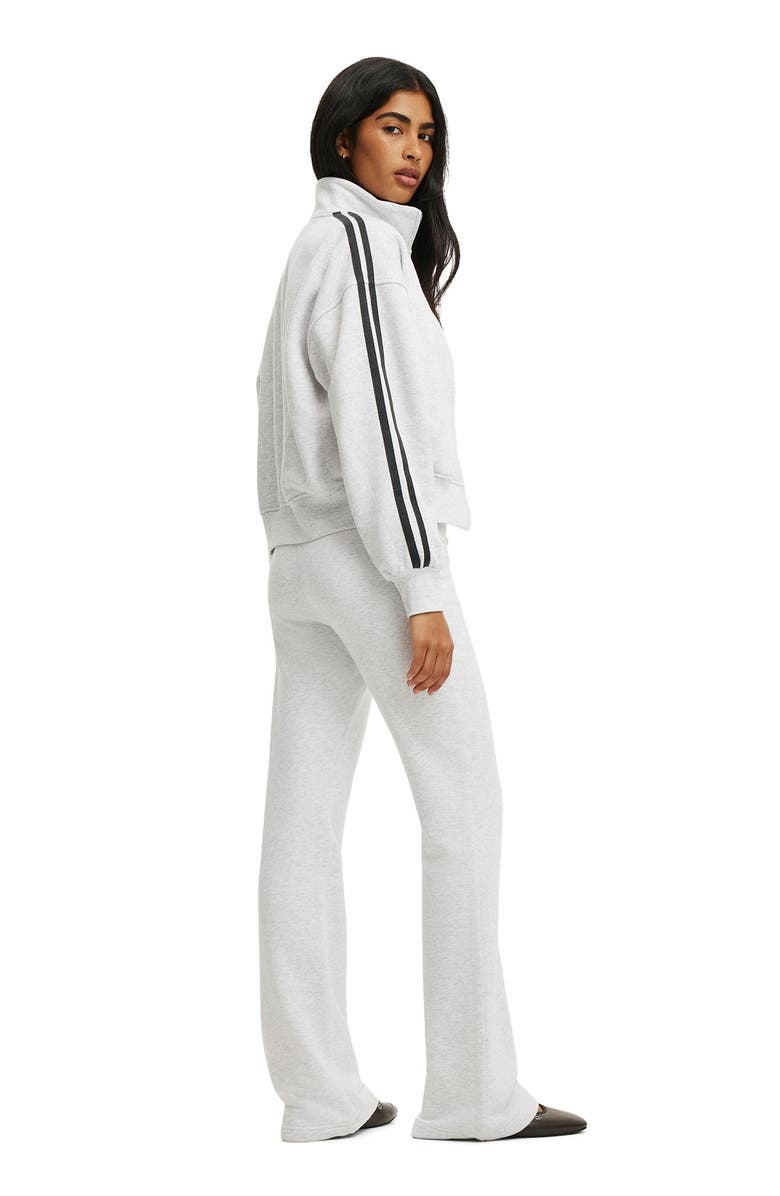 Cotton On Women's Funnel Neck Fleece Zip Through, Alternate, color, Light Grey Marle Taping
