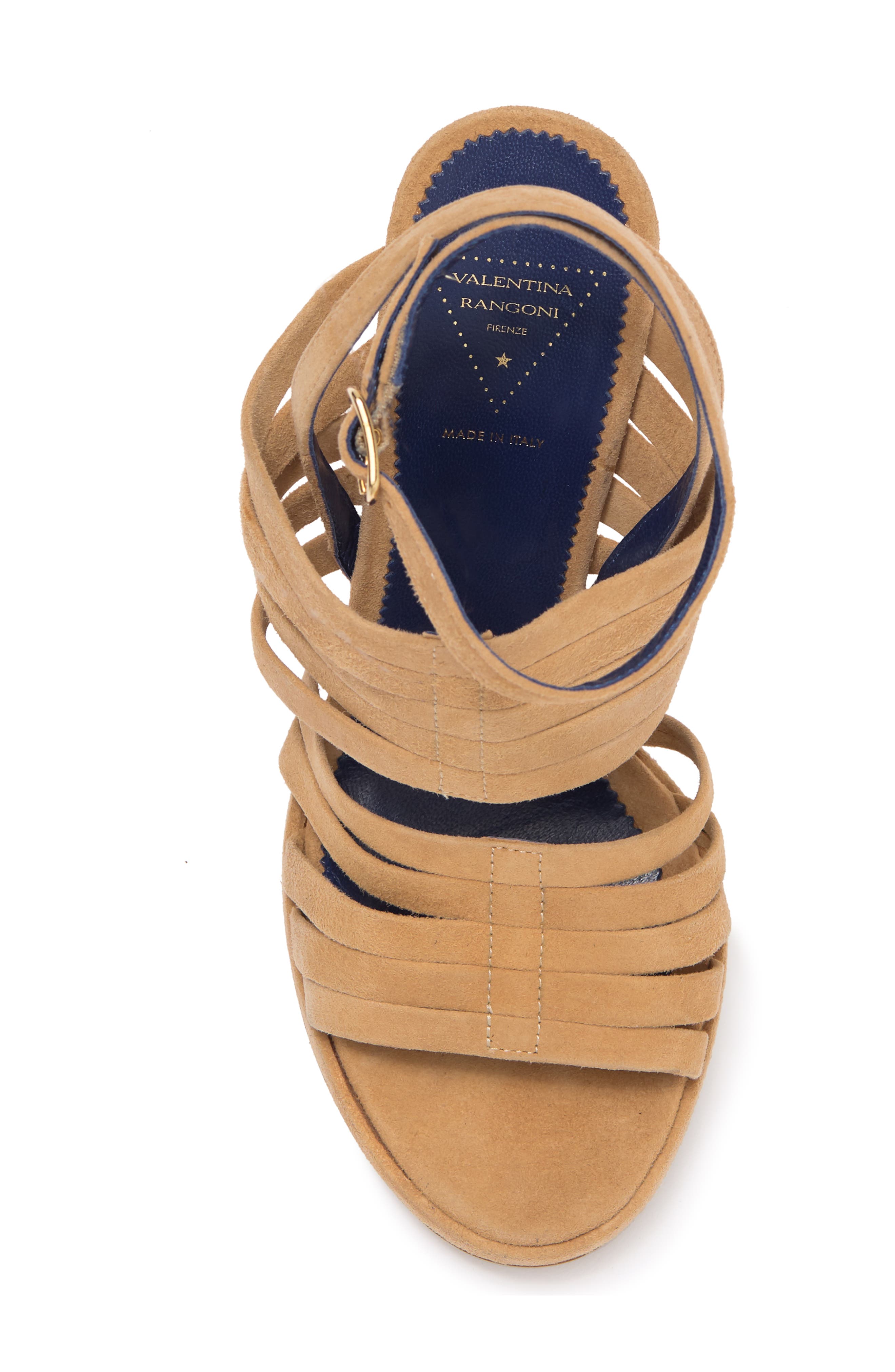Valentina Rangoni Colonia Suede Strappy Wedge Sandal (Women ...