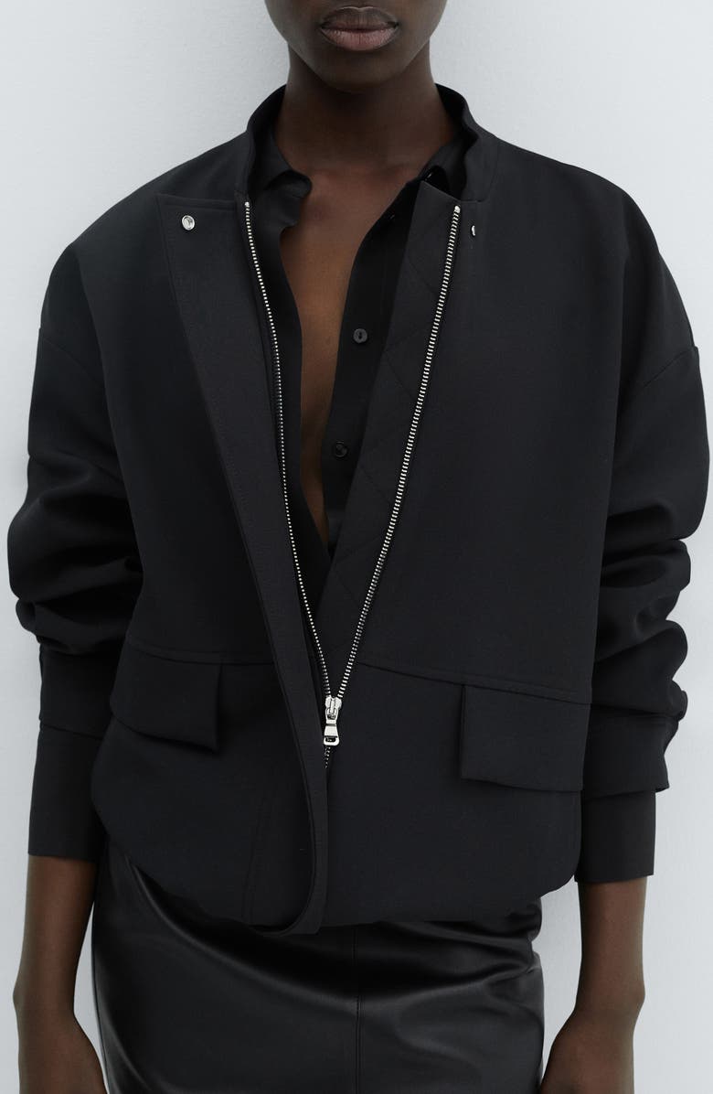 MANGO Oversize Bomber Jacket, Main, color, 