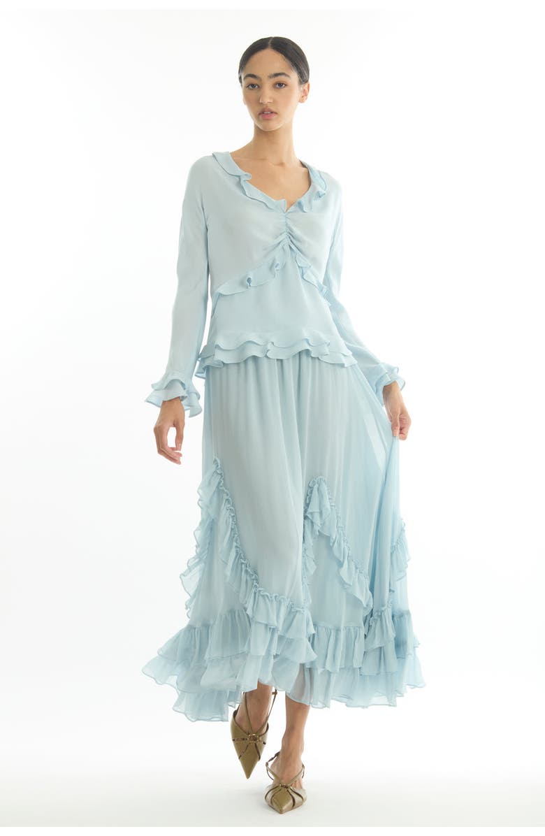 SECRET MISSION Sander Blouse, Main, color, Powder Blue