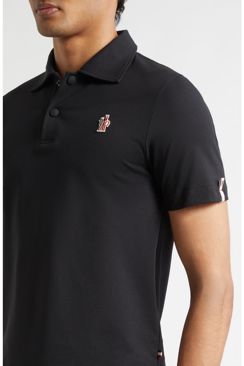 Logo Patch Piqué Polo, Alternate, color, BLACK