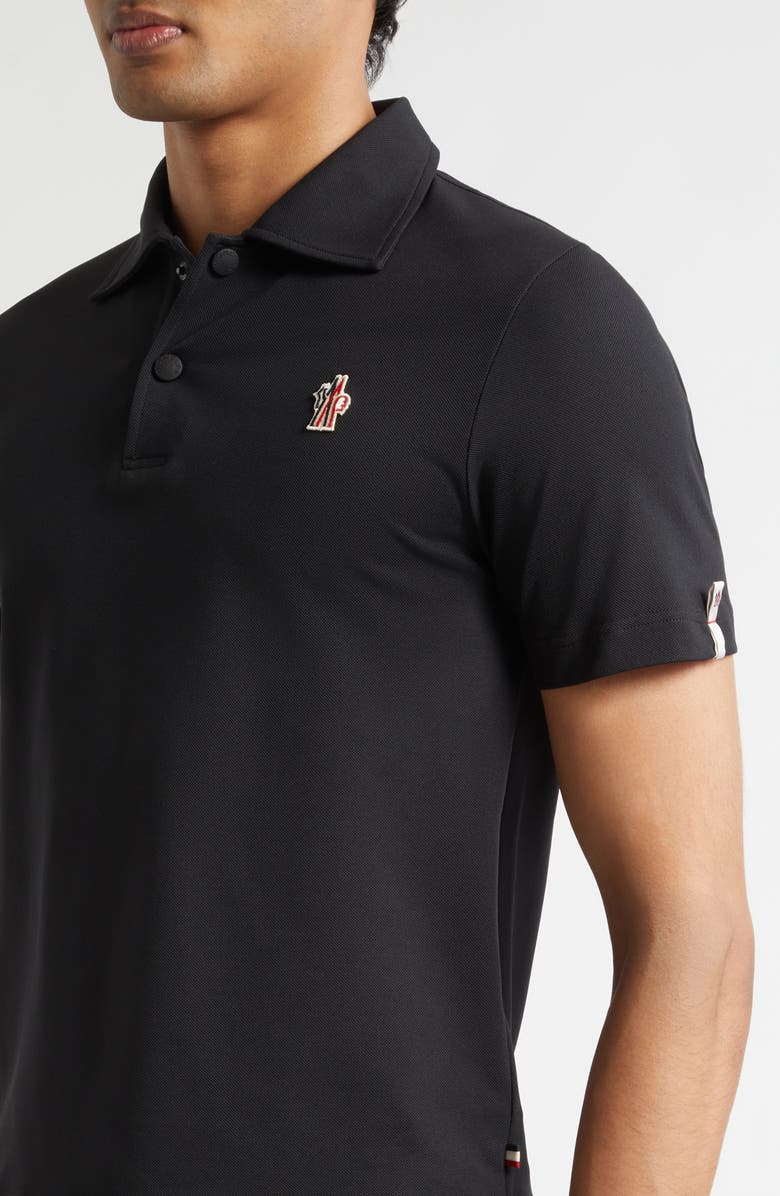 Moncler Grenoble Logo Patch Piqué Polo, Alternate, color, Black