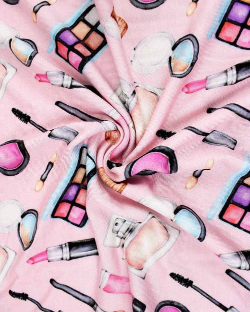 Lev Baby Makeup Print Relaxed Lounge Pants In Pink