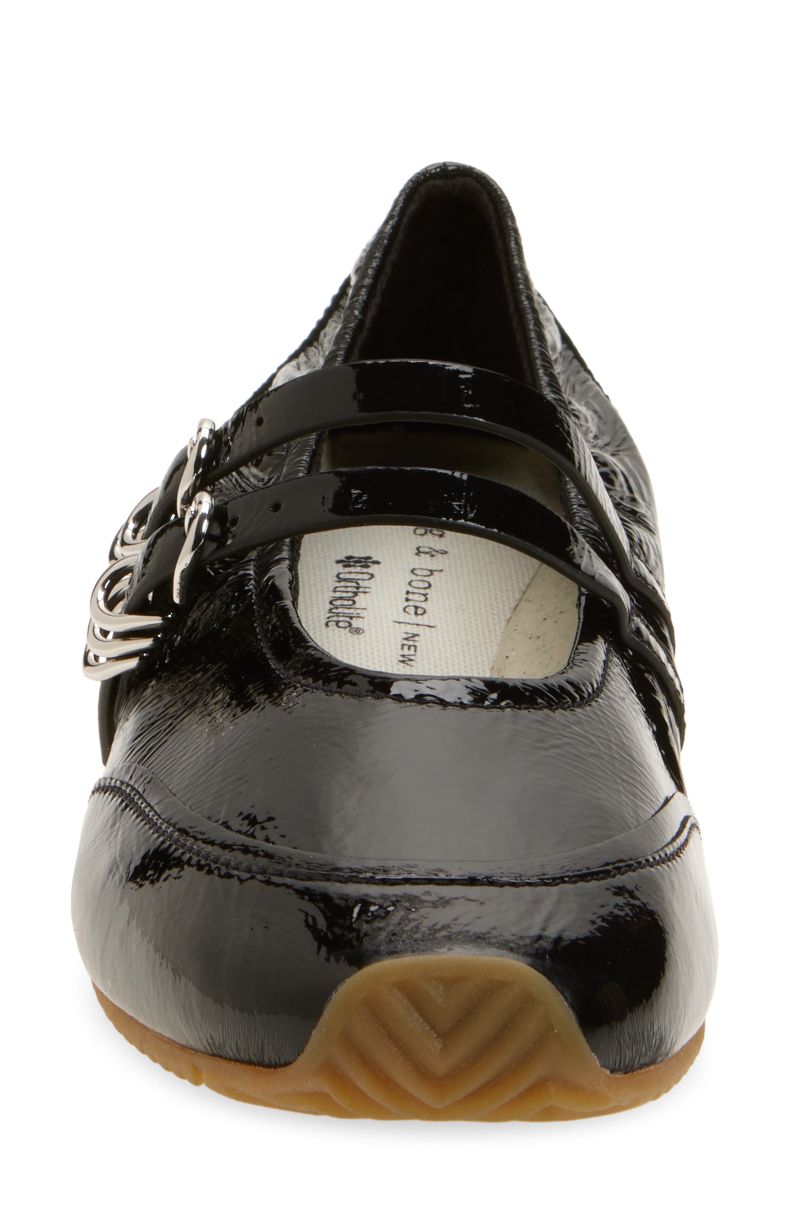 rag & bone Emilee Mary Jane Runner, Alternate, color, Black