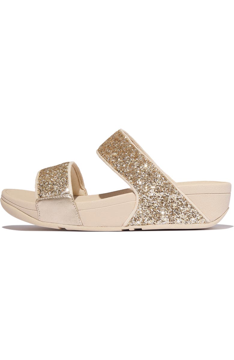FitFlop Lulu Multi Glitter SL Sandal, Alternate, color, Platino/Silver