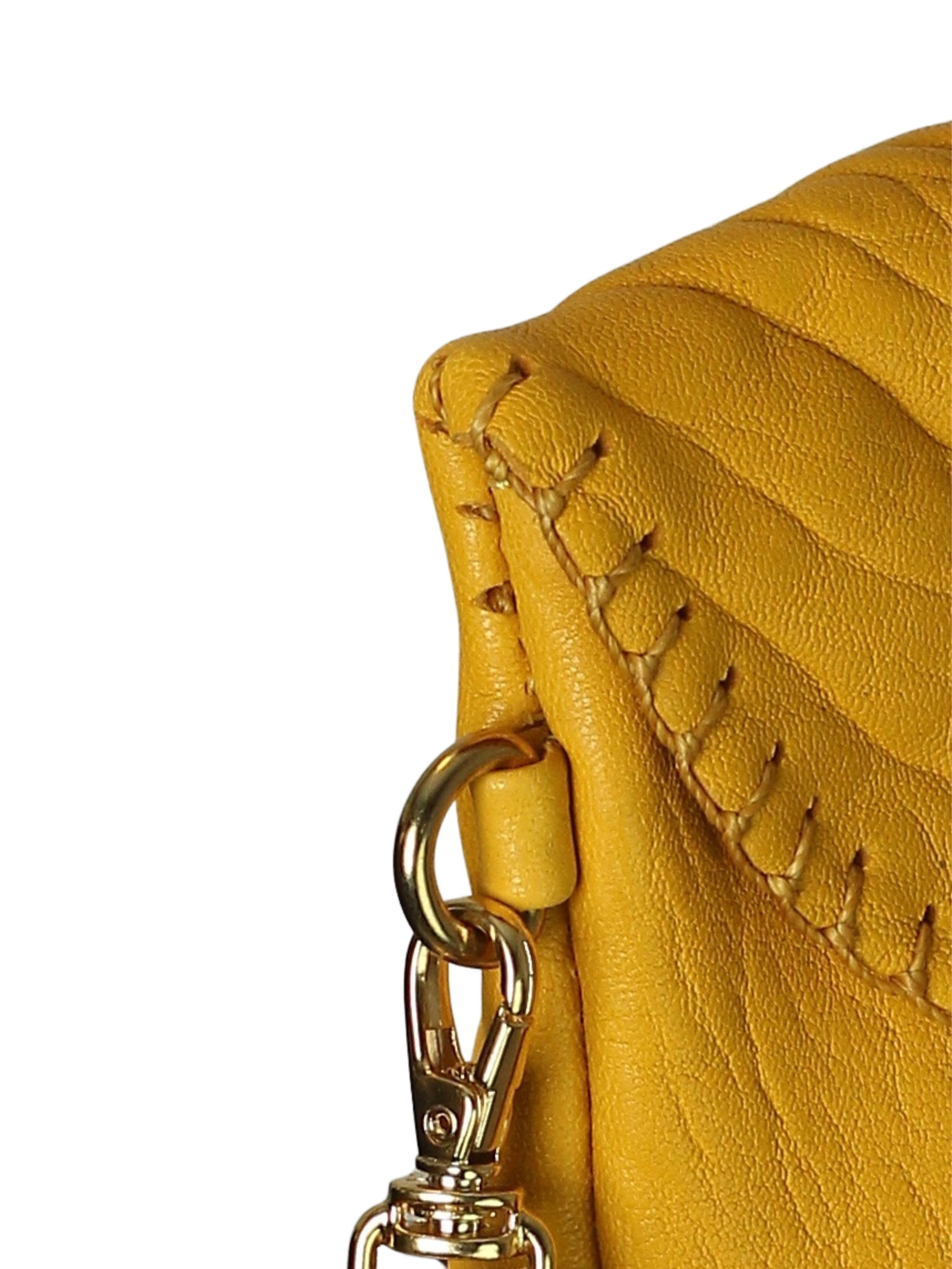 Medium Butterfly Lambskin Bag, Alternate, color, Mustard Yellow