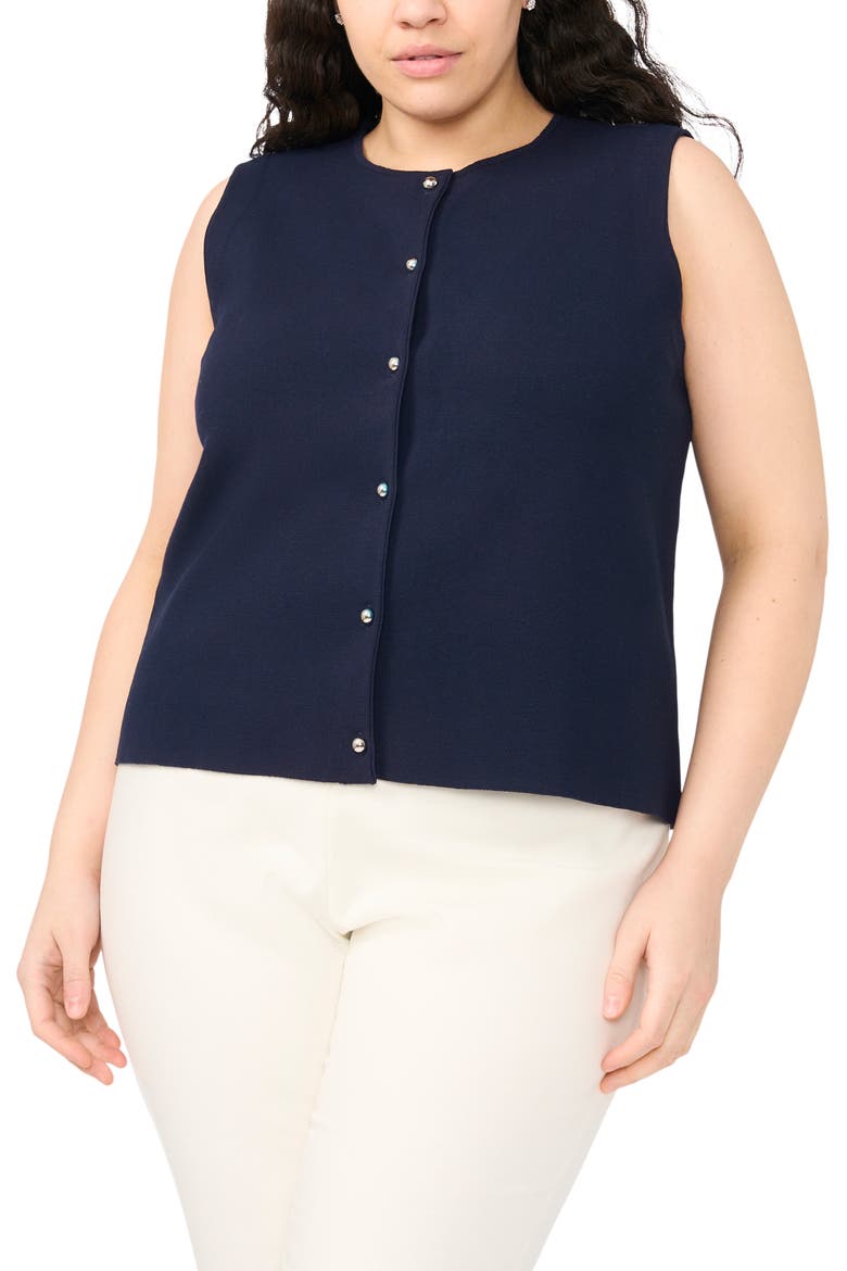 Knit Vest, Main, color, BARITONE BLUE