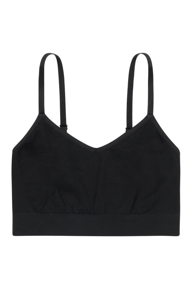 Soft Convertible Halter Bralette, Main, color, Black