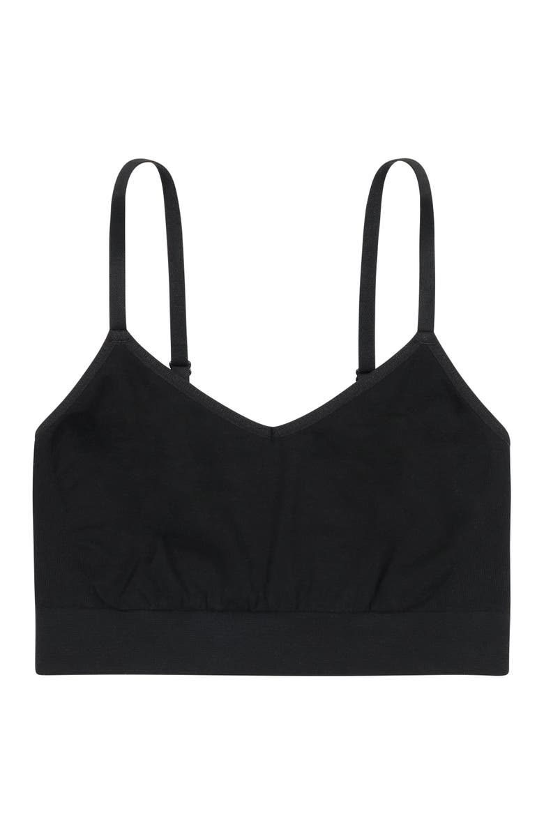 BRABAR Soft Convertible Crop Top to Halter Bralette, Main, color, Black