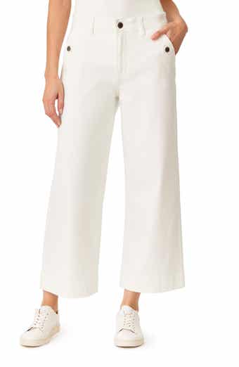 CURVE APPEAL French Riviera 27-Inch High Rise Crop Wide Leg Jeans