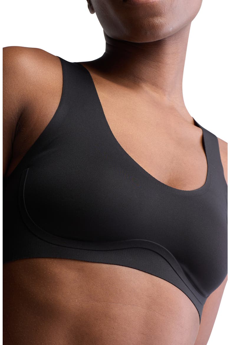 Invisible Gel Wire Bralette, Alternate, color, BLACK