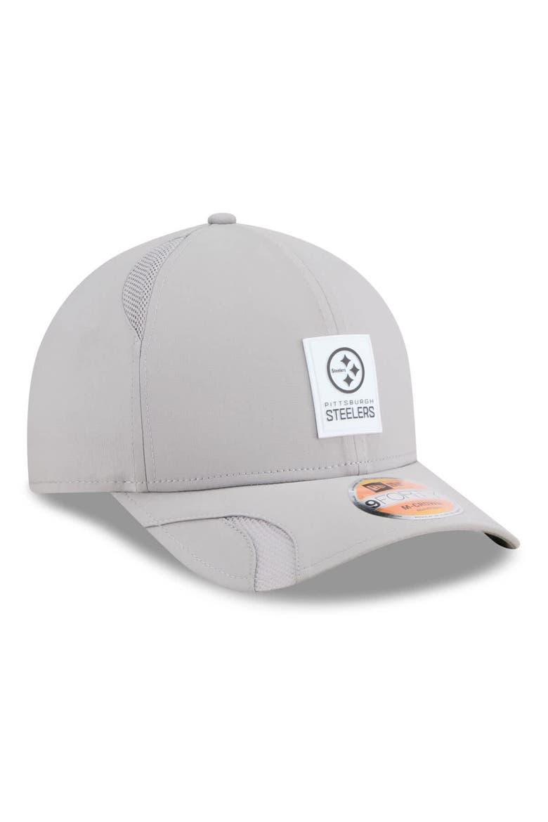Men's New Era Gray Pittsburgh Steelers 2025 Sideline  M-Crown 9FORTY Adjustable Hat, Alternate, color, Gray