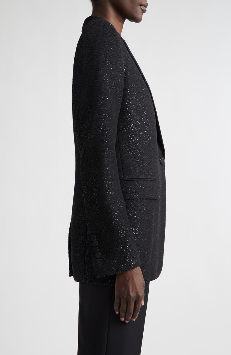 TOM FORD Sequin Wool Blend Blazer, Alternate, color, Lb999 Black