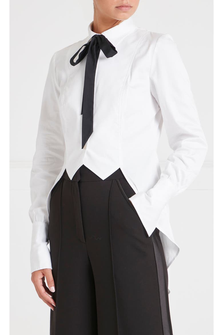 June Tail Shirt, Alternate, color, White
