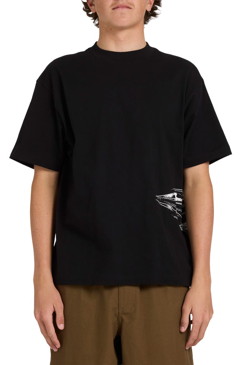 Chrome Diamond Logo Cotton Graphic T-Shirt, Main, color, BLACK