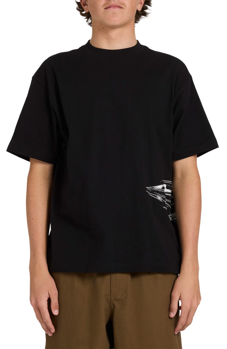 Billabong Chrome Diamond Logo Cotton Graphic T-Shirt, Main, color, Black