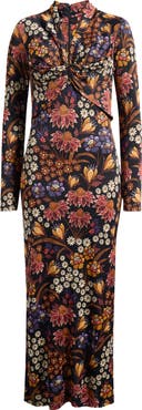 FARM Rio Lili Long Sleeve Floral Maxi Dress
