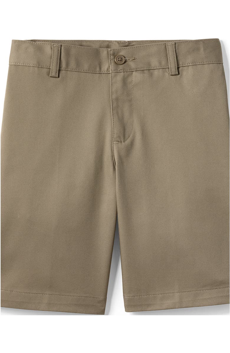 Lands' End Boys Husky Plain Front Blend Chino Shorts, Alternate, color, Khaki