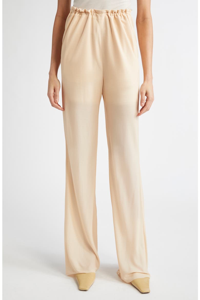 Sheer Double Layer Pants, Main, color, BEIGE
