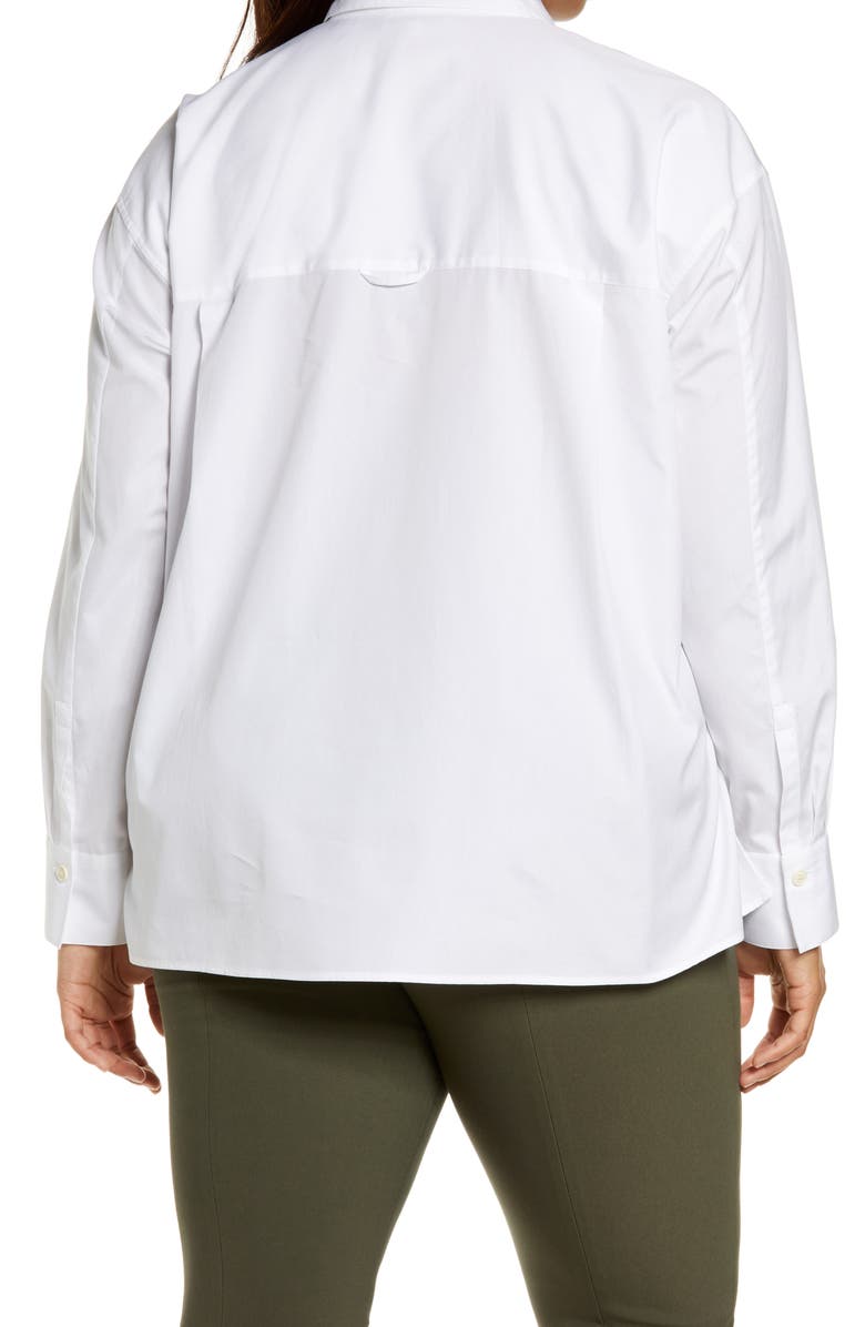 Vince Cotton Poplin Button-Up Shirt, Alternate, color, Optic White