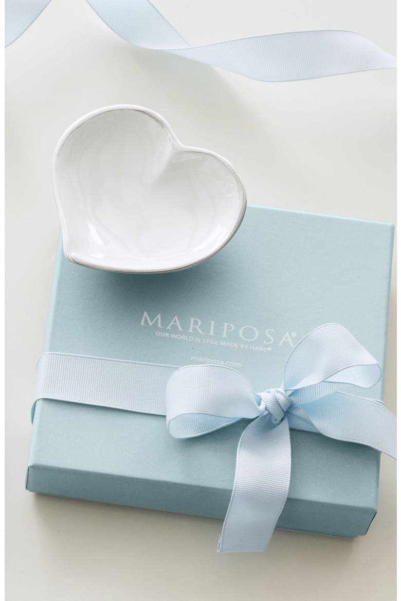 White Heart Trinket Dish, Alternate, color, WHITE