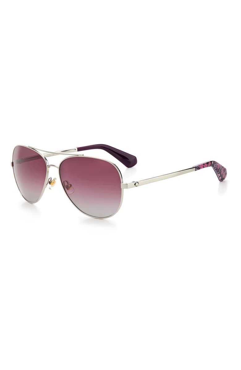 Kate Spade New York avaline2 58mm gradient aviator sunglasses, Alternate, color,