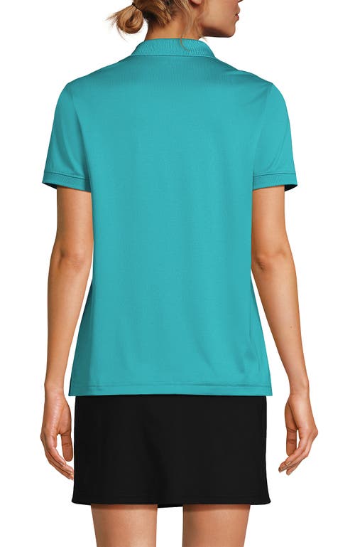 Lands' End School Uniform Young Short Sleeve Rapid Dry Polo Shirt In Blue