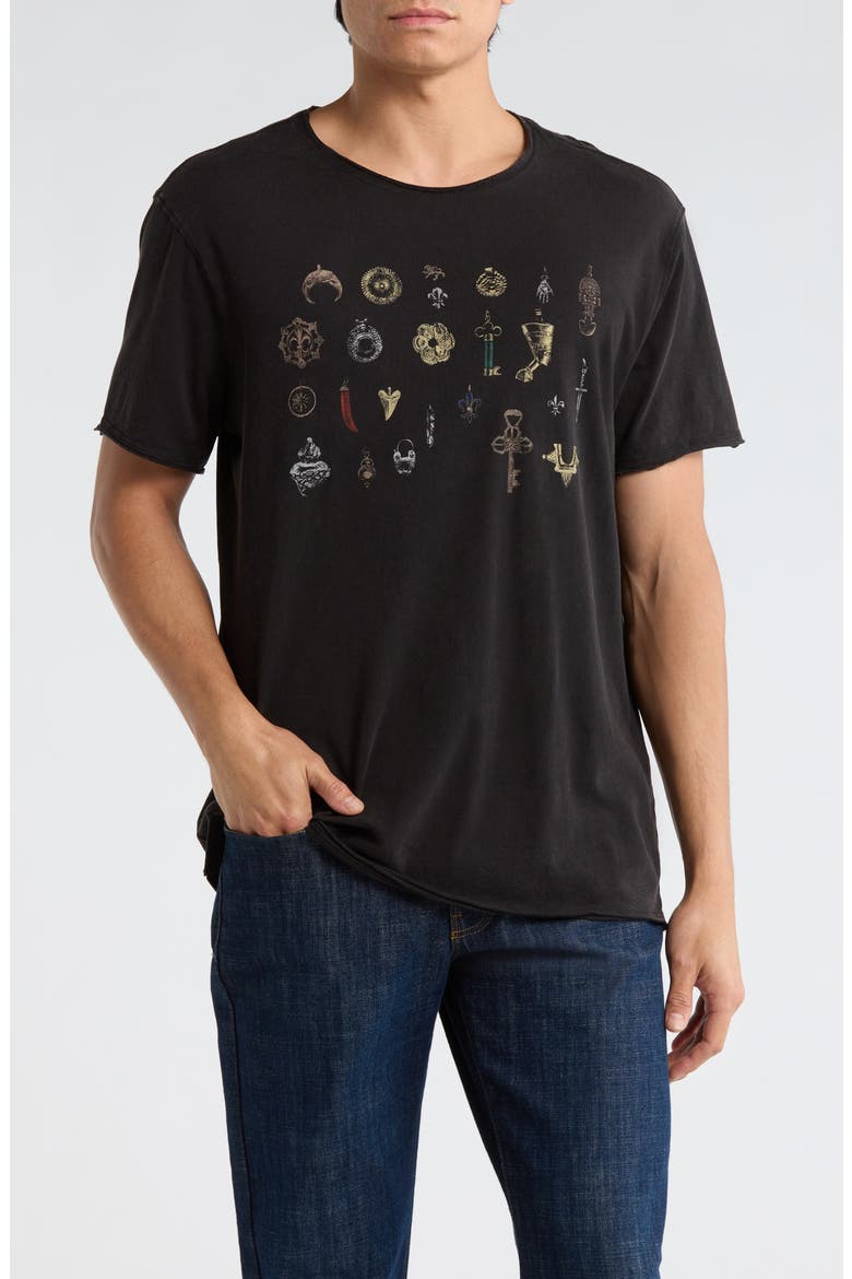 Pendants Organic Cotton Graphic T-Shirt, Main, color, BLACK