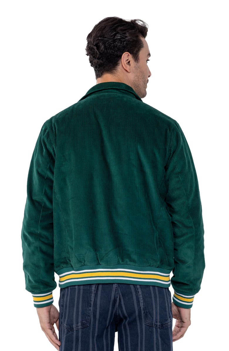 Members Only Corduroy Varsity Jacket, Alternate, color, Green