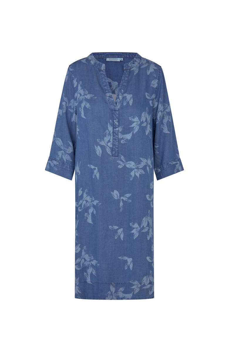 Masai Copenhagen MaNokolo Floral Print Midi Dress, Alternate, color, Blue Denim
