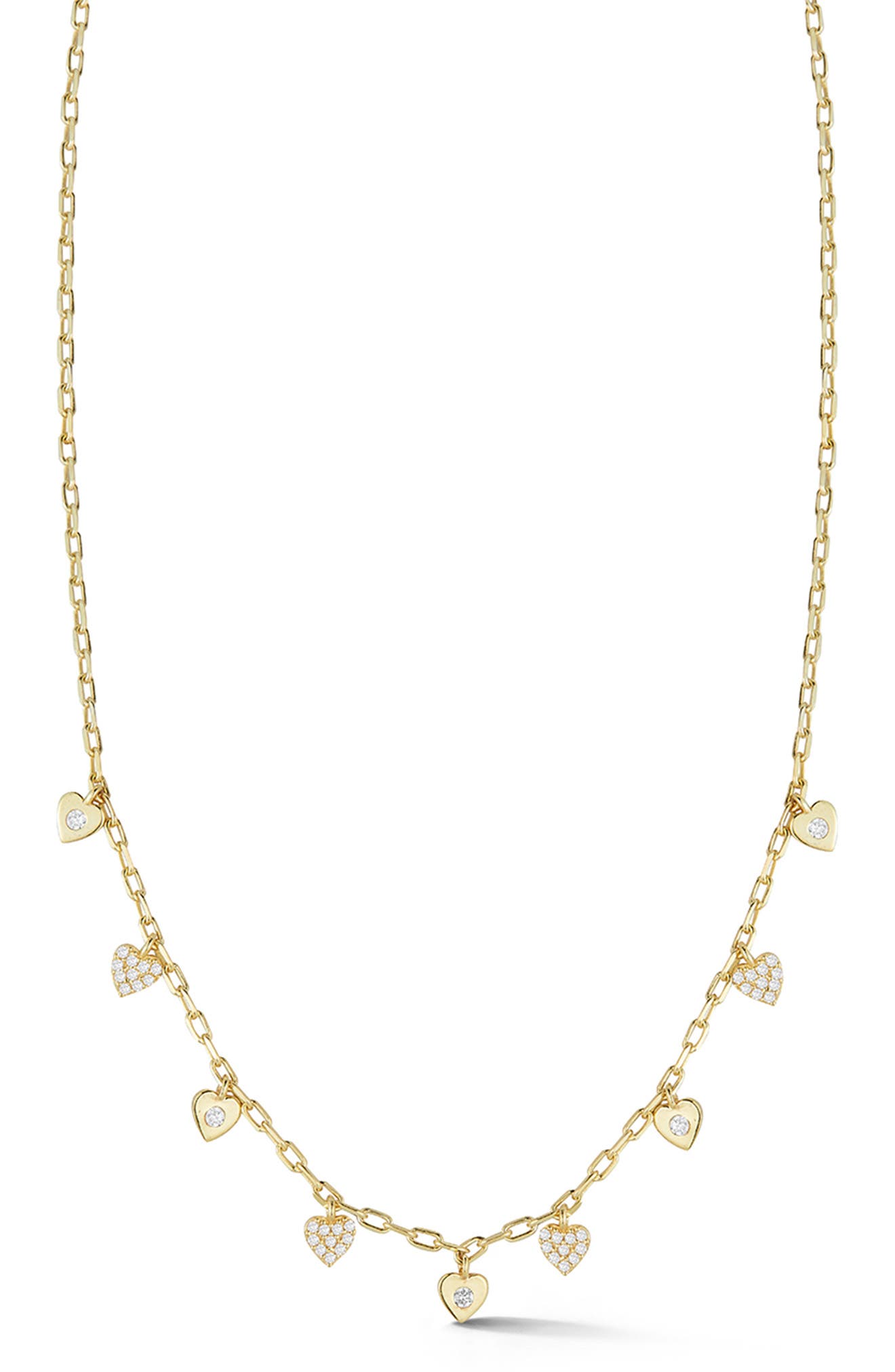 GLAZE JEWELRY Gold Vermeil Heart Charm Necklace