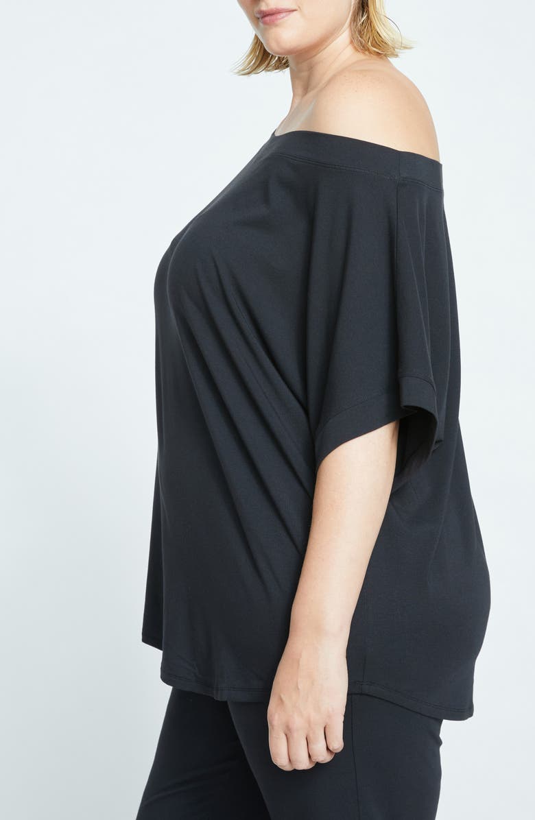 Universal Standard Ultimates Dolci One-Shoulder Top, Alternate, color, Black